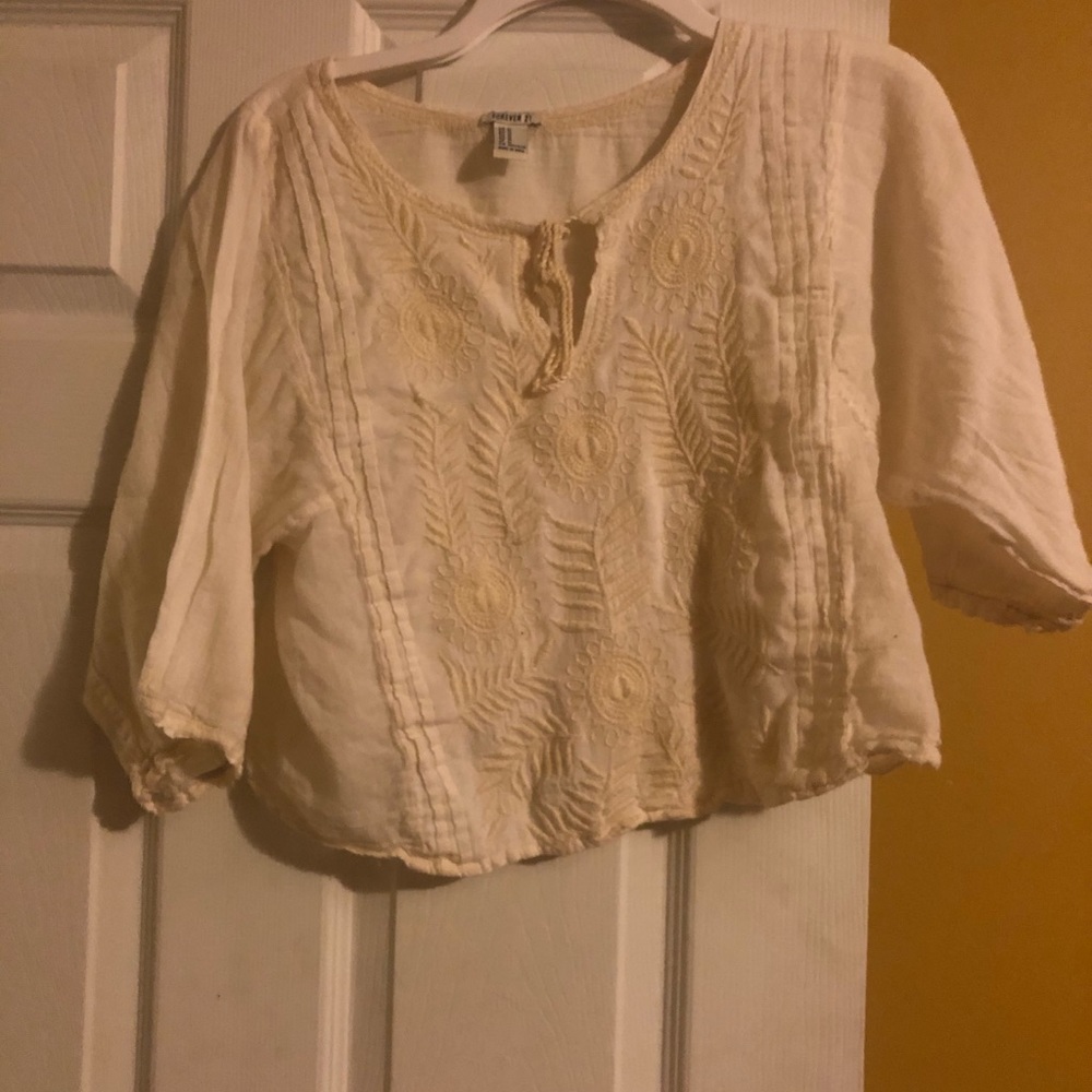 Midi peasant top
